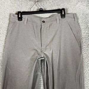 Duluth Chino Pants Mens 32x30 Trading Co Standard Fit Gray Flat Front Office